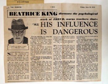Press cutting - Freud's influence is dangerous