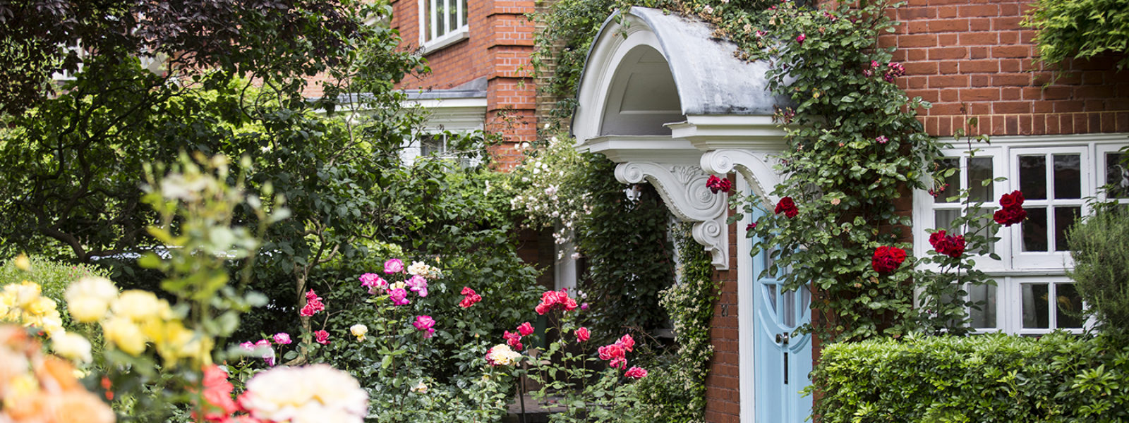 Photograph of front door and garden at Freud Museum