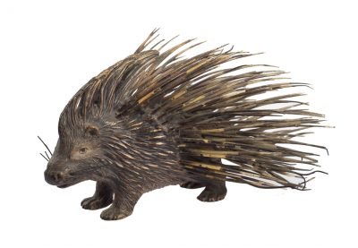 Metal porcupine figure, 20th century