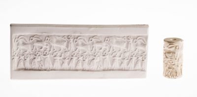 Cylinder seal, Mesopotamian, Early Dynasty III