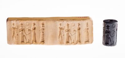 Cylinder seal, Old Babylonian, 19th-18th century BC