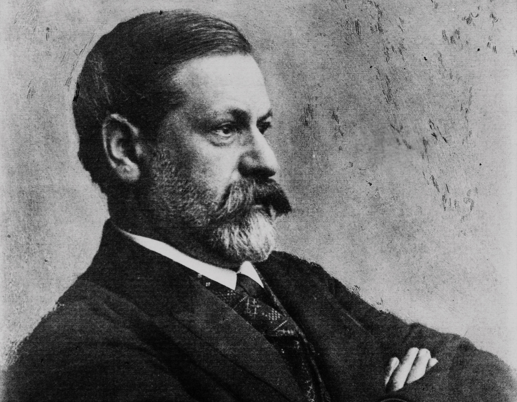 black and white photograph of Sigmund Freud
