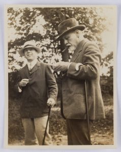 Image of Sigmund Freud and Ernest Jones. Kobenzl, Austria, 1918