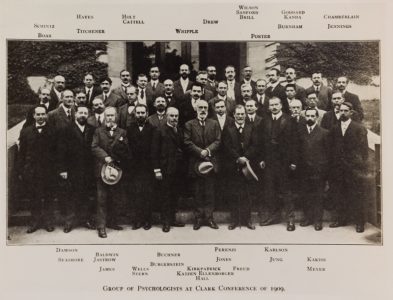 Image of group at Clark University, 1909