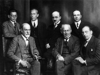 Image of Sigmund Freud, Otto Rank, Karl Abraham, Max Eitington, Ernest Jo