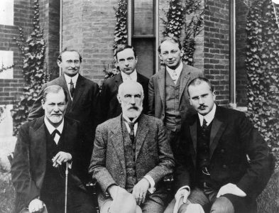 Image of Sigmund Freud, A. A. Brill, Ernest Jones, Sandor Ferenczi, Carl