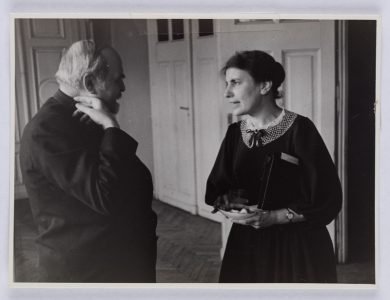 Image of August Aichhorn and Anna Freud. Budapest, 1937