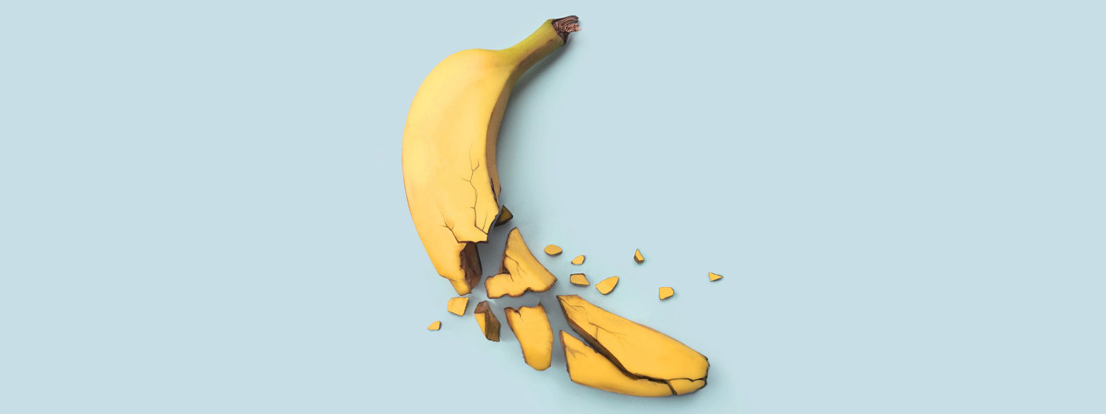 A broken banana