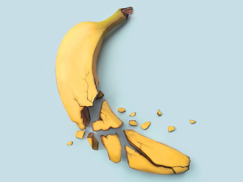 A broken banana Fragile Phallus