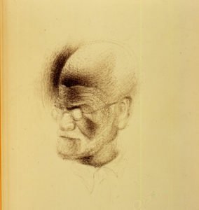 Sketch of Sigmund Freud by Salvador Dalí