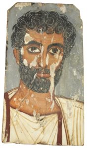 Fayum mummy portrait of man with beard, c.250 AD – 300 AD