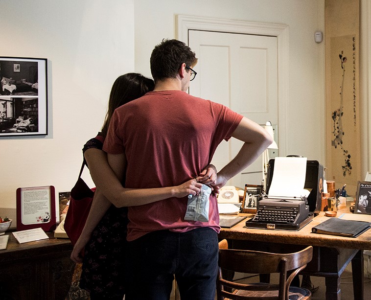 What to see at the Freud Museum - visitors in Anna Freud's room