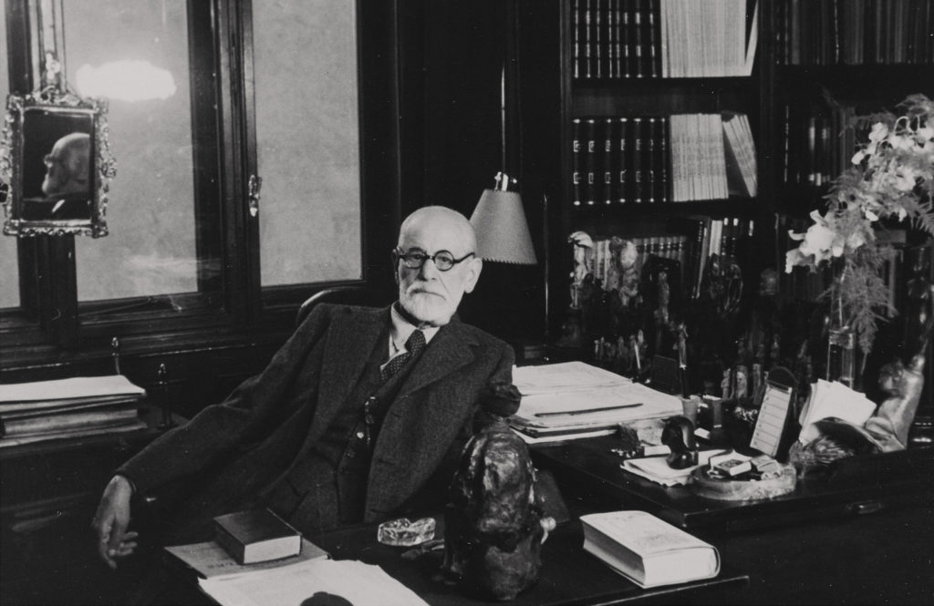 ‘Zoom Psychoanalysis’ in Old Vienna - Sigmund Freud in his study in Berggasse 19, Vienna, 1938 © Freud Museum London