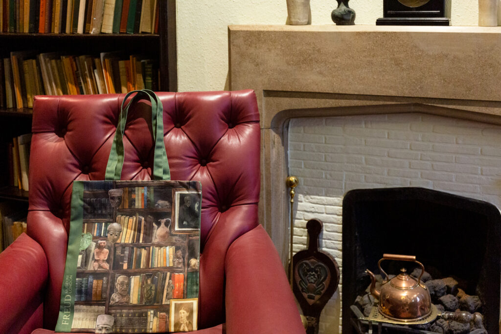 Freud’s Library Tote bag in Freud’s Study 