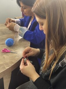 Noor Katu making Freud Bookmark